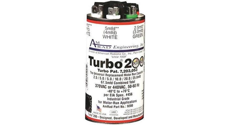 AMRAD Turbo 200 Universal Motor Run Capacitor - 67.5 MFD, 440V - Image 2
