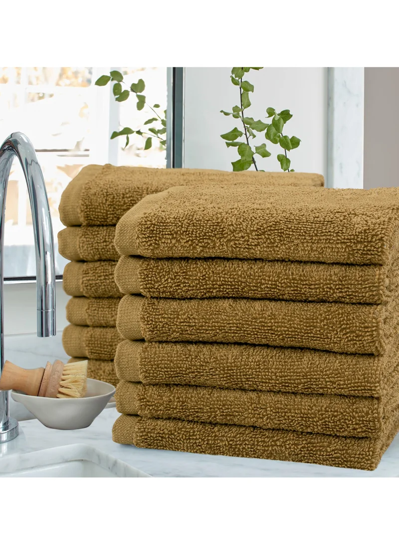 Bliss Casa Bliss Casa 100% Combed Cotton Washcloths (12 Pack, 30 x 30 CM) - 500 GSM Washcloth, Face towel Set Highly Absorbent Quick Dry and Soft Towels