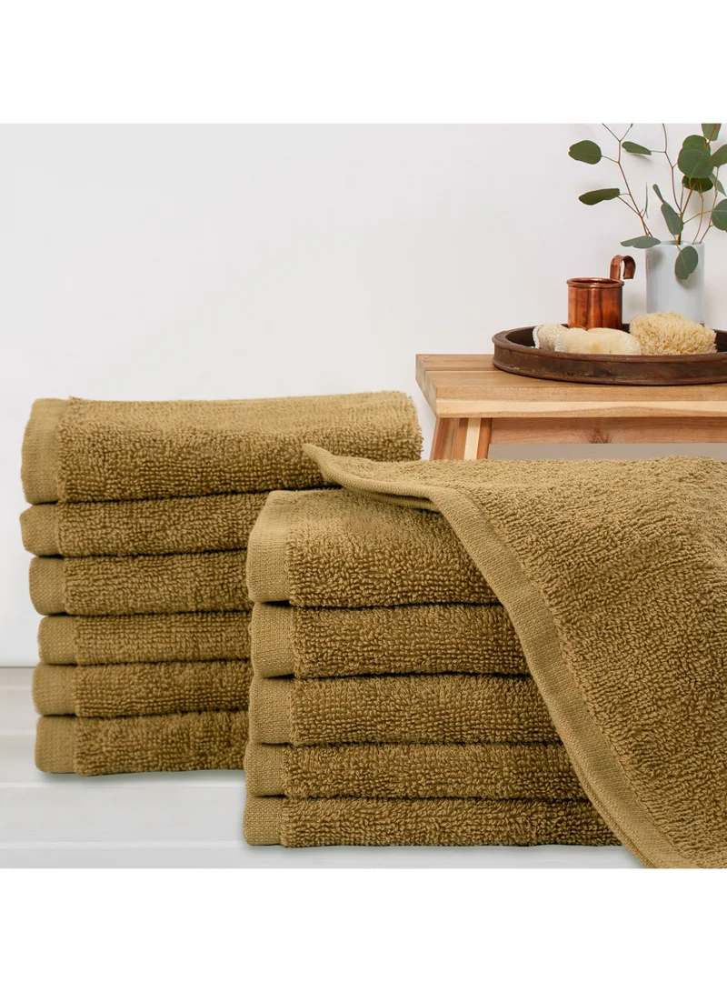 Bliss Casa Bliss Casa 100% Combed Cotton Washcloths (12 Pack, 30 x 30 CM) - 500 GSM Washcloth, Face towel Set Highly Absorbent Quick Dry and Soft Towels