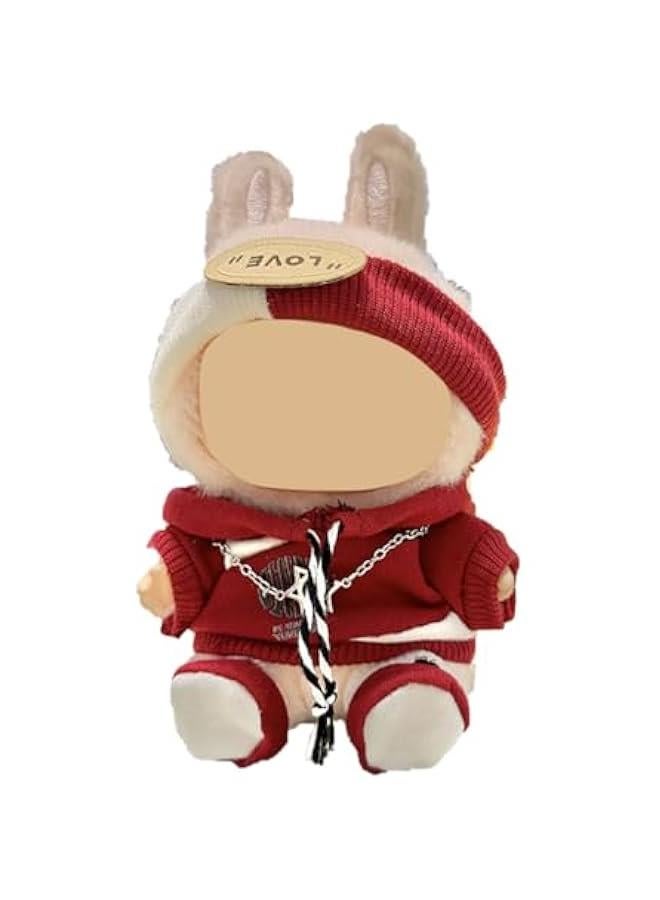 Arabest 17cm Doll Clothes - 3-Piece Trendy Outfit Set for 17cm Dolls, Includes Hoodie, Headband & Necklace, Ideal for Display, Photography & Styling,No Dolls (Style-A)