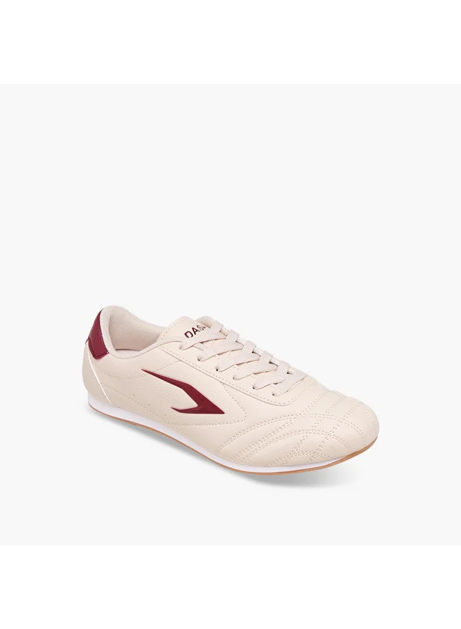 Dash Women Stitch Detail Sneakers with Lace-Up Closure