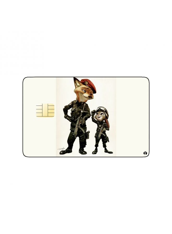 RKN PRINTED BANK CARD STICKER Animation Nick And Judy From Zootopia By Disney - Image 2