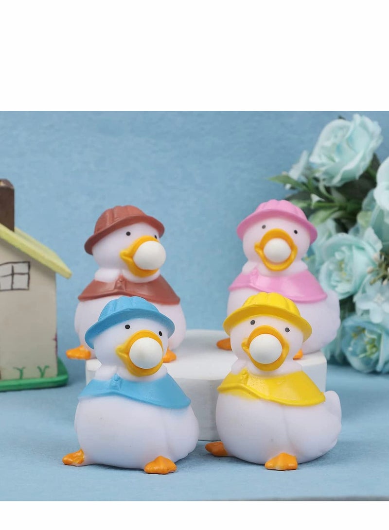 Excefore 4 Pcs Ducks Hand Stress Balls Squeeze to Quack, Fidget Finger Toys Stress Relief Squeezing Ball, Squeeze Glowing Balls Sensory Fidget Stretch Ball Decompression Anxiety Relief Stress Balls - Image 2