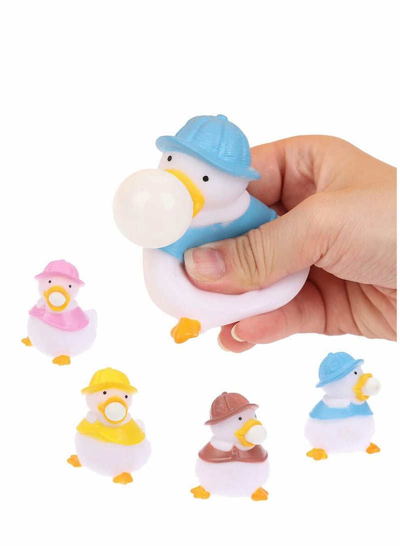 Excefore 4 Pcs Ducks Hand Stress Balls Squeeze to Quack, Fidget Finger Toys Stress Relief Squeezing Ball, Squeeze Glowing Balls Sensory Fidget Stretch Ball Decompression Anxiety Relief Stress Balls - Image 5