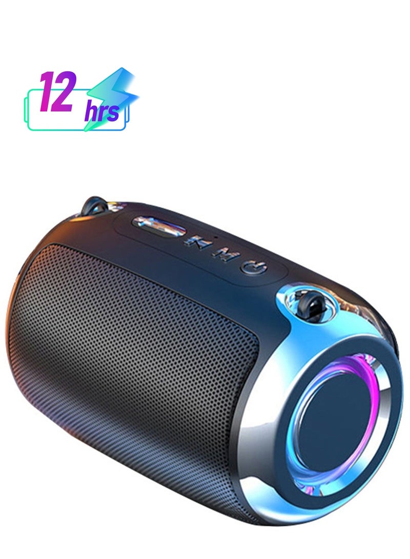 Bluetooth Speakers, Portable Wireless Speaker with Stereo Sound, 12 Hours of Playtime, Portable Speaker for Party Beach Camping, Subwoofer Surround Sound HiFi Party Speaker/2330 (Black) - Image 1