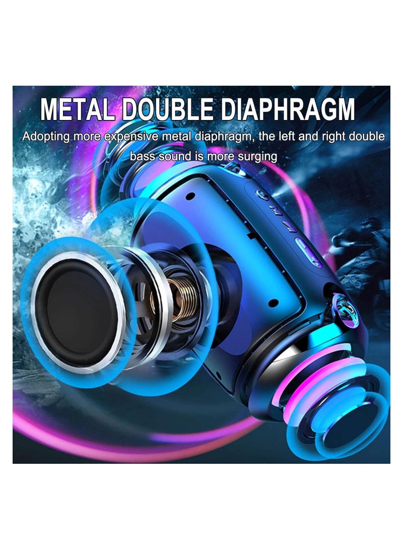 Bluetooth Speakers, Portable Wireless Speaker with Stereo Sound, 12 Hours of Playtime, Portable Speaker for Party Beach Camping, Subwoofer Surround Sound HiFi Party Speaker/2330 (Black) - Image 4