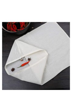Y&D Filter Bag, Cheesecloth Bags Reusable, 10 Pieces Drawstring Cotton Gauze Muslin Unbleached for Tea Coffee Soup Halogen Material Cooking Brewing Straining 12 x 14 Inch  - Image 4
