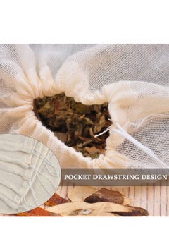 Y&D Filter Bag, Cheesecloth Bags Reusable, 10 Pieces Drawstring Cotton Gauze Muslin Unbleached for Tea Coffee Soup Halogen Material Cooking Brewing Straining 12 x 14 Inch  - Image 5