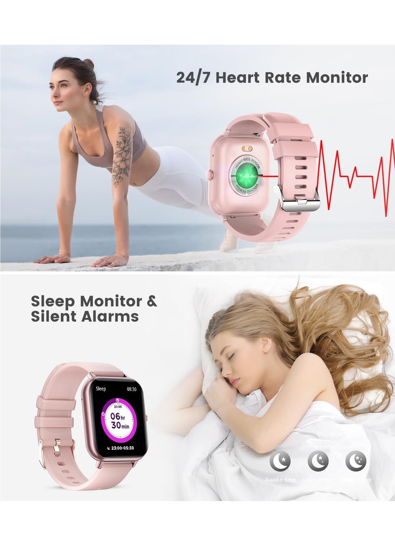 Generic - 1.83-inch Smartwatch with Answer/Make Calls, Fitness Tracker Heart Rate Monitor, Sleep Monitor, Step Counter with 21 Sports Modes, IP68 Waterproof Smart Watch for Android/iPhones - Image 1