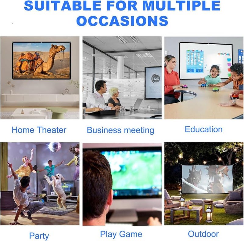 Spline ® 133 inch, Matte White Screen, 16:9, Foldable, Anti-Crease, Projector Screen for Home Theater/Outdoor Indoor Projection Support (Sale Price is Live & This Price is Live only for Limited time) - Image 4