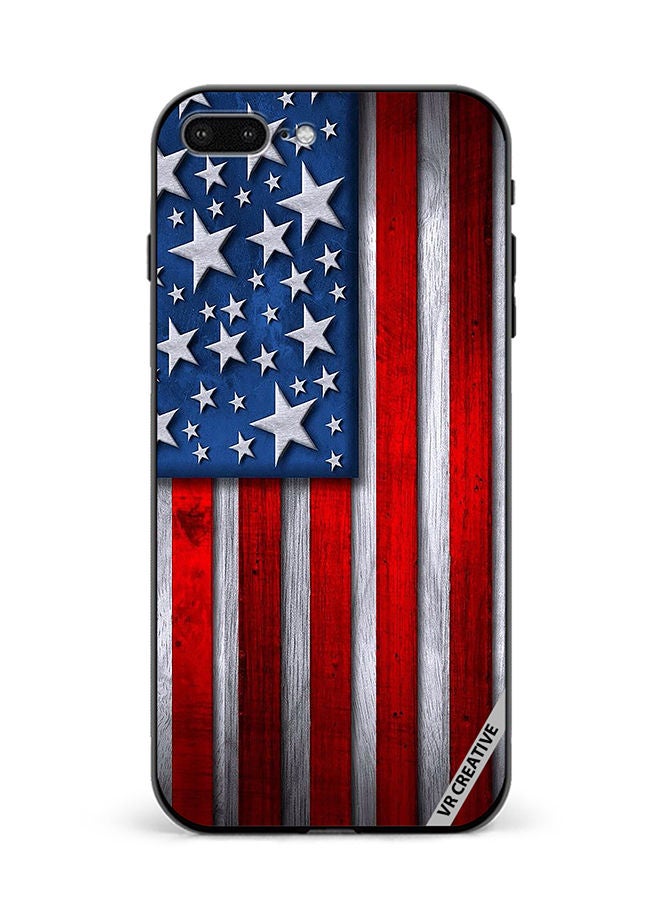 VR CREATIVE Protective Case Cover For Apple iPhone 7 Plus/8 Plus Usa Flag Design Multicolour - Image 1