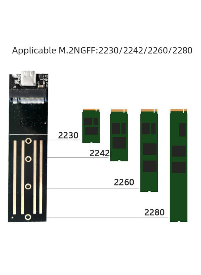 M.2 Ngff3.1 Protocol Type-c Mobile Hard Drive Box Sata Ssd Solid State To Usb3.1 Digital Computer/mobile Hard Drive Box-Color:#M6-NGFF3.1  - Image 5