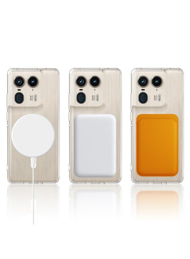 اس-توب جراب لهاتف Motorola Edge 50 Ultra MagSafe جراب هاتف شفاف من الأكريليك PC الهجين TPU - Image 4