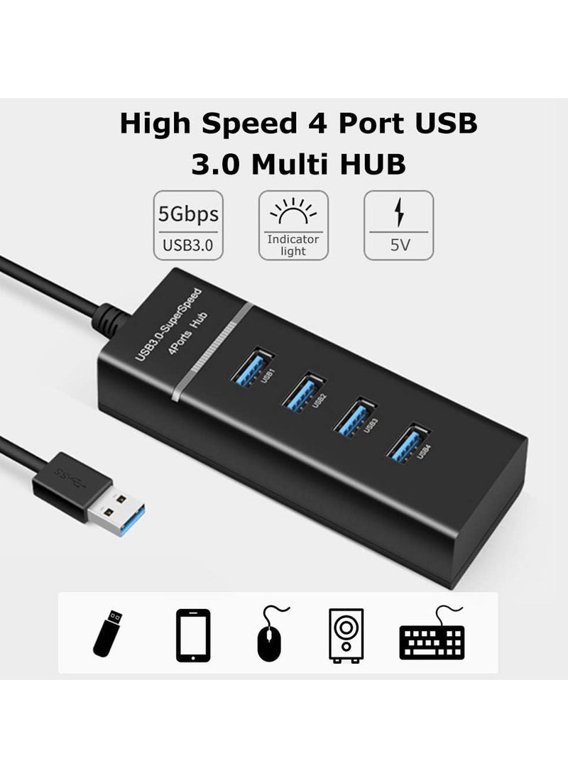 المصور - توسيع موزع USB متعدد المنافذ 3.0 عالي السرعة بـ 4 منافذ - Image 1