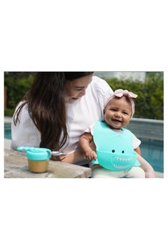 melii Meli Silicone Bib - Blue Shark  - Image 2