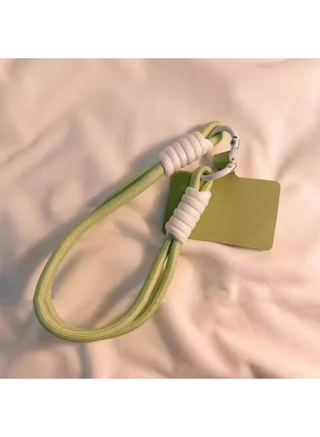 Jiang Ming Jiangming Phone Lanyard, High-End Braided Short Wrist Strap, Handheld Anti-Loss Cord, Decorative Thickened Wrist Strap, Suitable For Huawei P70/15Promax Phone Cord, Matcha Green - Image 5