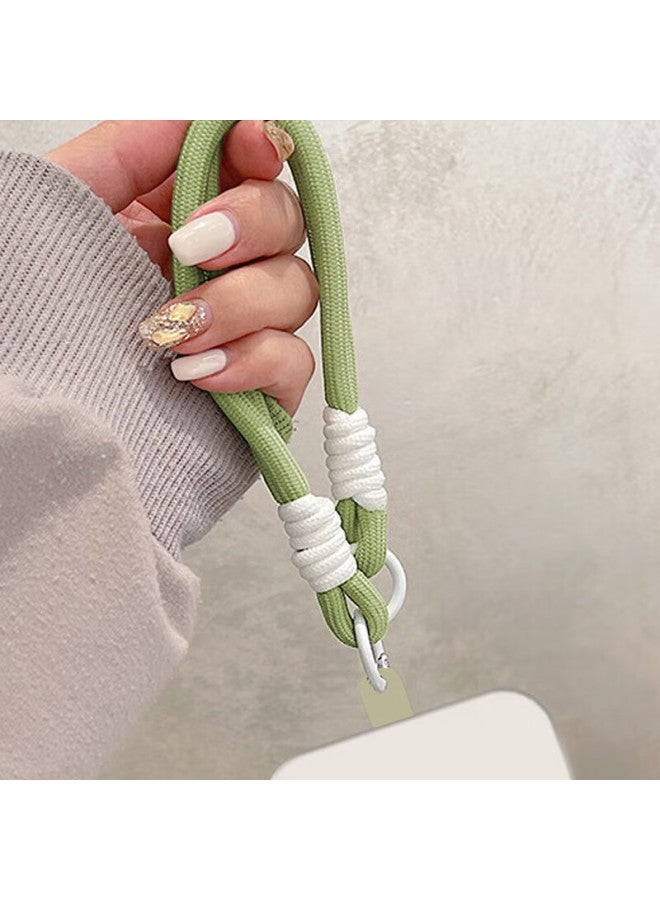 Jiang Ming Jiangming Phone Lanyard, High-End Braided Short Wrist Strap, Handheld Anti-Loss Cord, Decorative Thickened Wrist Strap, Suitable For Huawei P70/15Promax Phone Cord, Matcha Green - Image 3