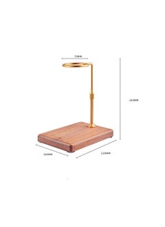 Generic Adjustable Pour Over Filter Coffee Dripper Station with Wooden Base Stand  - Image 5