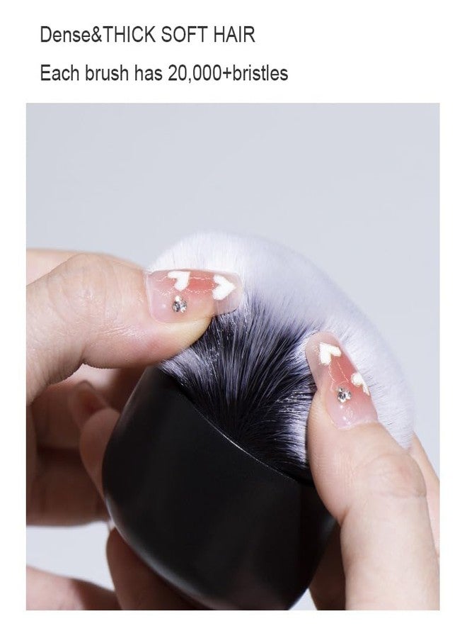 COSHINE Oval Ultra-Soft Foundation Kabuki Brush-Dense Bristiles Makeup Brushes, for Face&Body Powder, Cream, Self-Tanner Application - Image 3