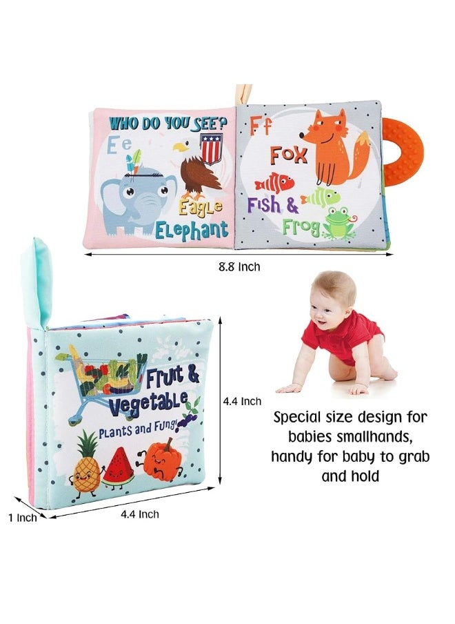 Bebe Mondo - Baby Books 0-6 Months,Baby Toys 6 to 12 months,Cloth Crinkle Books For Babies,Infants,Toddler Toys 2 Year Old Boy Girl Shower Gifts, Christmas Stocking Stuffers, Early Learning Sensory Toys 2 3 Year - Image 1