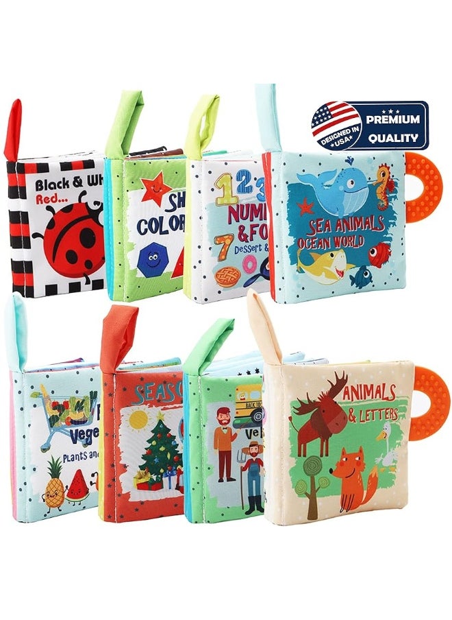 Bebe Mondo - Baby Books 0-6 Months,Baby Toys 6 to 12 months,Cloth Crinkle Books For Babies,Infants,Toddler Toys 2 Year Old Boy Girl Shower Gifts, Christmas Stocking Stuffers, Early Learning Sensory Toys 2 3 Year - Image 1