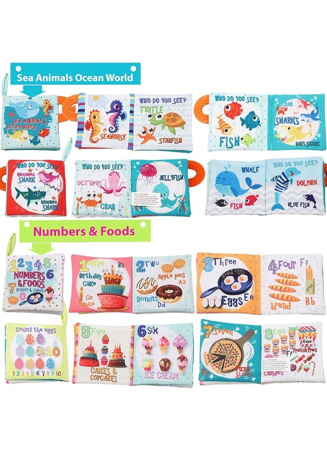 Bebe Mondo - Baby Books 0-6 Months,Baby Toys 6 to 12 months,Cloth Crinkle Books For Babies,Infants,Toddler Toys 2 Year Old Boy Girl Shower Gifts, Christmas Stocking Stuffers, Early Learning Sensory Toys 2 3 Year - Image 1