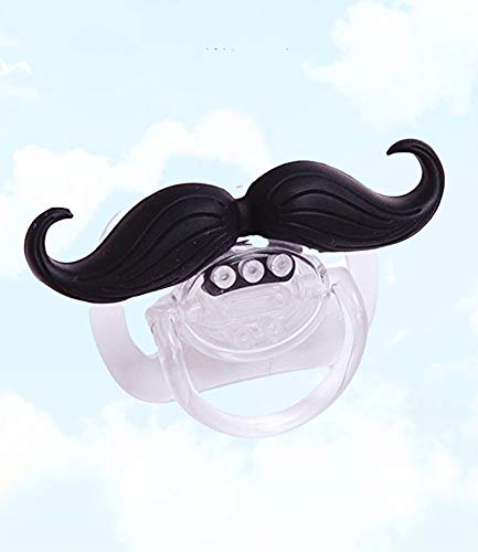 Cluckyu Baby Funny Pacifier Cute Kissable Mustache Pacifier for Babies and Toddlers Unisex - 0-6 Months Baby Orthodontic Mustache Pacifier BPA Free -Pack of 2 Black - Image 3