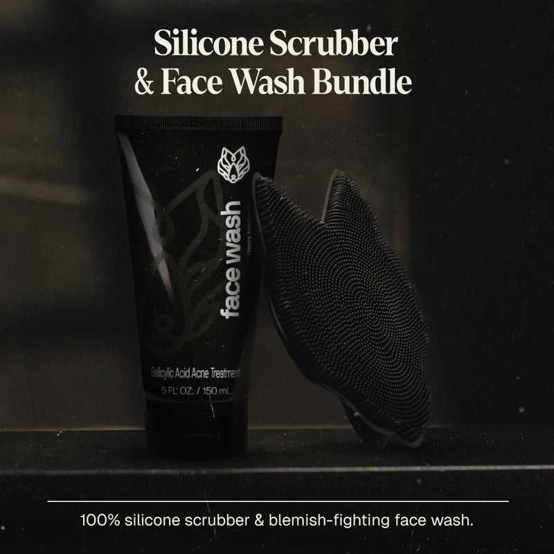 Black Wolf Menâ€™s Charcoal Powder Face Wash - 5 Fl Oz, 2 Pack - Facial Cleanser Removes Unwanted Impurities from Your Skin & Soothes Irritation - Image 2