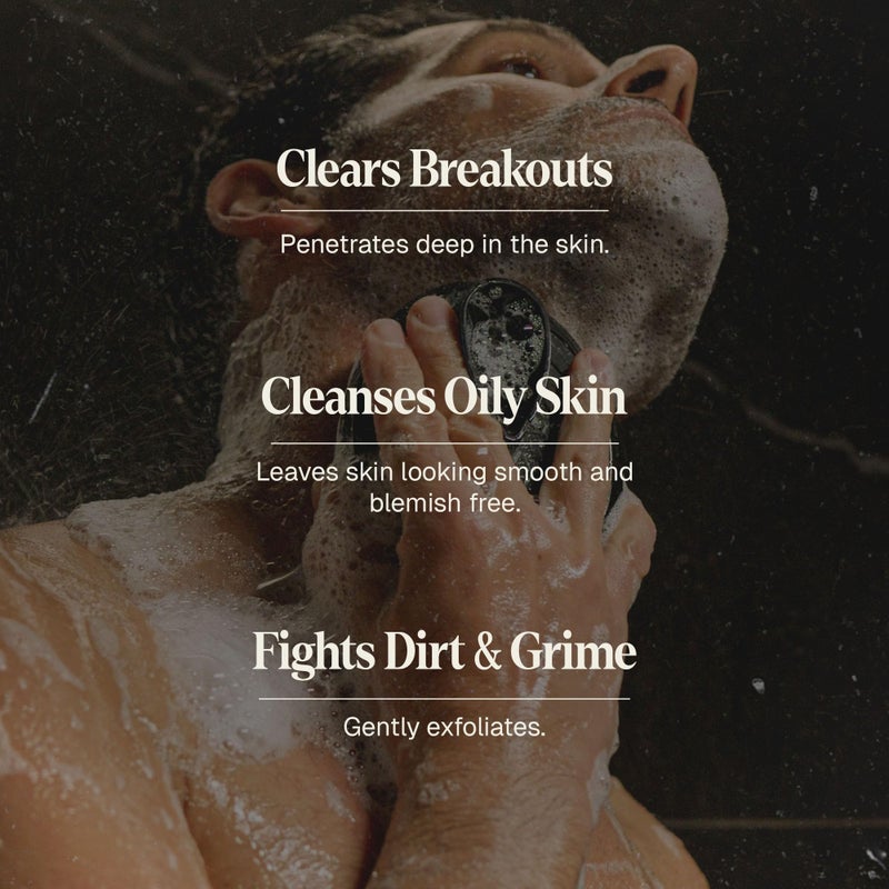 Black Wolf Menâ€™s Charcoal Powder Face Wash - 5 Fl Oz, 2 Pack - Facial Cleanser Removes Unwanted Impurities from Your Skin & Soothes Irritation - Image 3