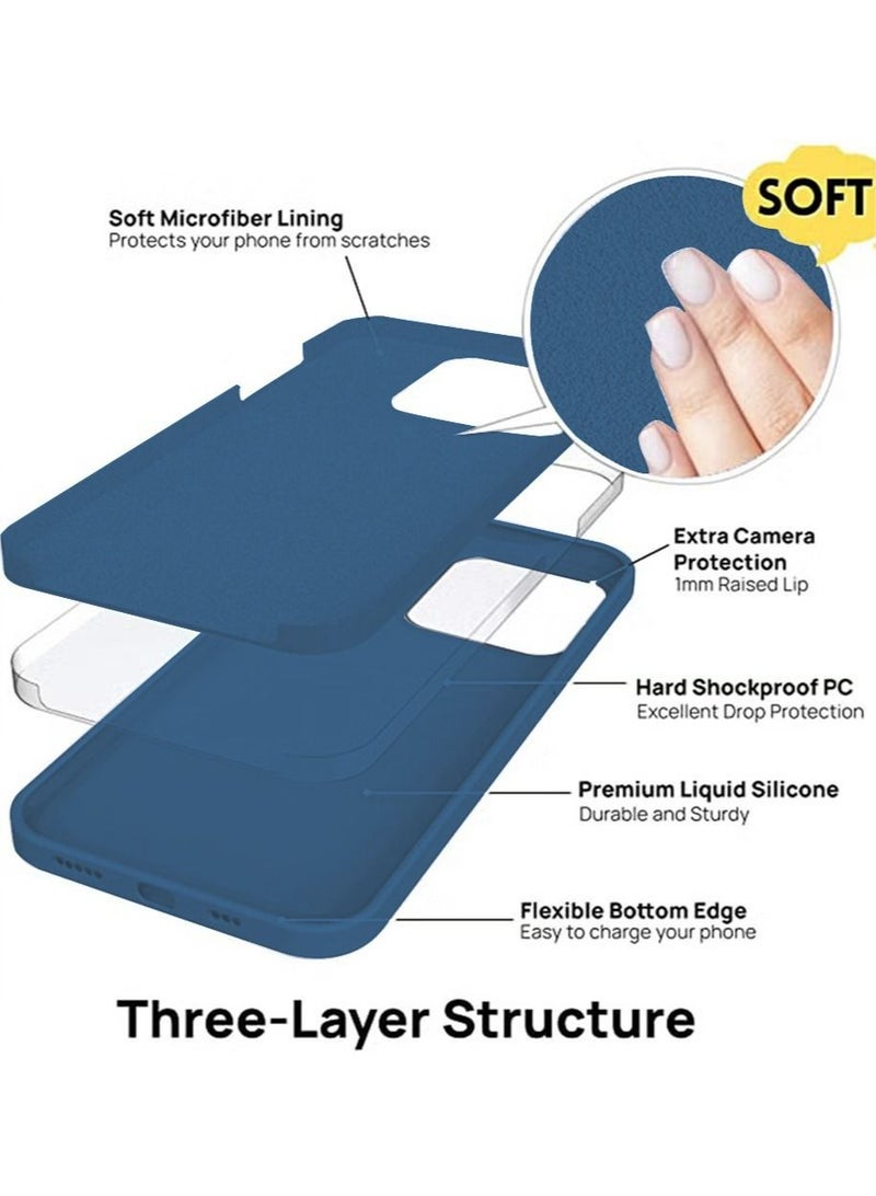 iPhone 15 Mobile Case Cover with Soft Liquid Silicone Protection Anti-Scratch Shockproof Accessories Slim Protective Back Cover with Comfortable Hold Touch Feeling and Anti-fingerprint - Image 2