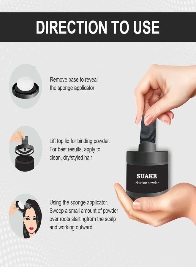 CREDOXO Hair & Skin Clinics No Grey Root Touch Up Powder | Hair Concealer For Grey Hair | Instant Root Cover Up Hair Color | Black 4 gm - Image 3