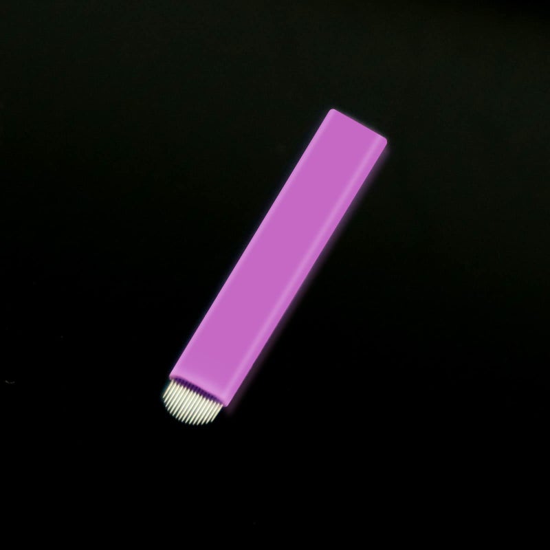 MARLLOGIVA 50pcs Purple Microblading blades Nano U shape 0.16mm Semi Permanent Makeup Eyebrow Tattoo needles (16U) - Image 4