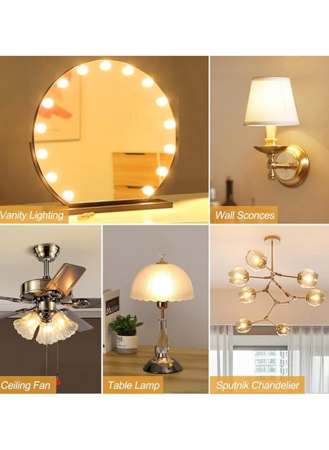 ESNCO مصابيح LED قابلة للتعتيم 4 واط تعادل 40 واط AC220-240V 2700K أبيض ناعم مصابيح كرة جولف G45، قاعدة لامبة إيديسون E27 لمبة خيوط LED لمروحة السقف، ضوء معلق، 4 عبوات - Image 4