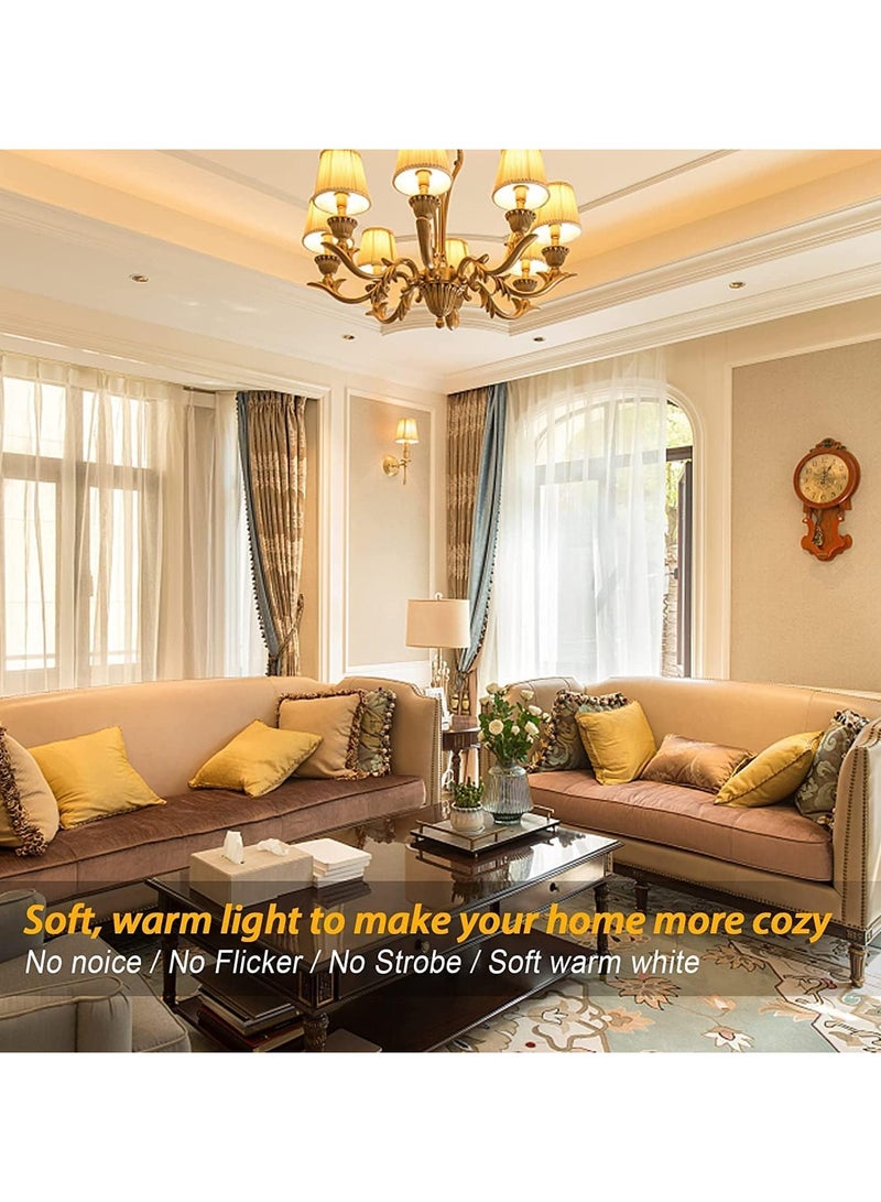 ESNCO مصابيح LED قابلة للتعتيم 4 واط تعادل 40 واط AC220-240V 2700K أبيض ناعم مصابيح كرة جولف G45، قاعدة لامبة إيديسون E27 لمبة خيوط LED لمروحة السقف، ضوء معلق، 4 عبوات - Image 2