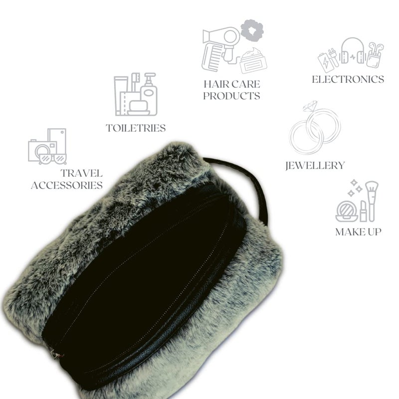 STRUTT Toiletry Bag for Women, Makeup Pouch, Waterproof Cosmetic Case, Makeup Pouch Bag, Travel Organizer Kit (Grey) - Image 4