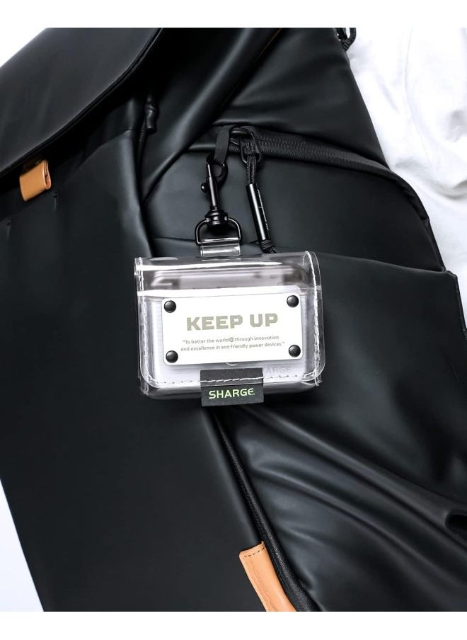 SHARGE - SHARGE Flow Bag Protecter Portable Mobile Drop and Flow Splash-Proof Transparent Travel Case Designed Portable Charger Protective Case - Image 1