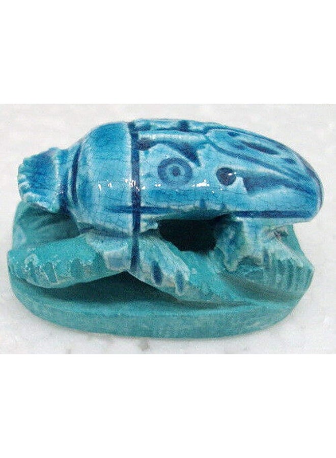 Scarab Beetle 1.6 Figurine Paperweight Statue Egyptian Handmade Pharaoh Figurine Statue Ancient Sculpture Collectible Mythology 
