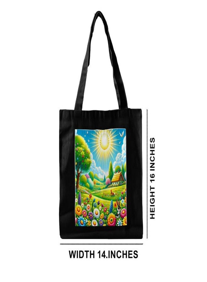PrintingZone Canvas Tote Bags for Women with Zip, College Bag for Girls, Cotton Tote Bag for Shopping, Travel & beach bags for women(BTB-68)(BTB-68) - Image 5