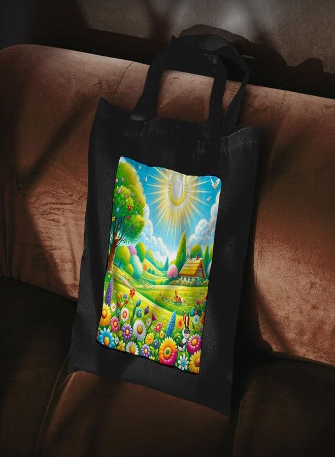PrintingZone Canvas Tote Bags for Women with Zip, College Bag for Girls, Cotton Tote Bag for Shopping, Travel & beach bags for women(BTB-68)(BTB-68) - Image 3