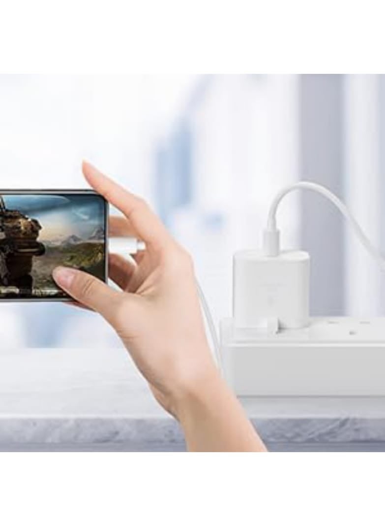 Super Fast Charger Type C Adapter Plug Dual Port Charger For All Devices High Power Charger For All Phones and Tablet (Includes 1 Charging Cables)  - Image 4
