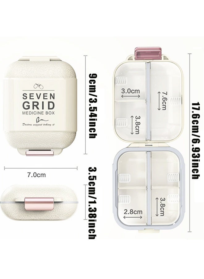 7 Grids Travel Pill Organizer Box Portable Medicine Case Pocket Daily Pharmacy Container for Fish Oil Supplement Storage - Image 2