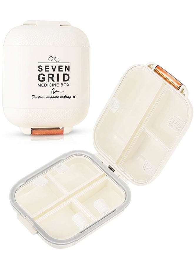 7 Grids Travel Pill Organizer Box Portable Medicine Case Pocket Daily Pharmacy Container for Fish Oil Supplement Storage - Image 1