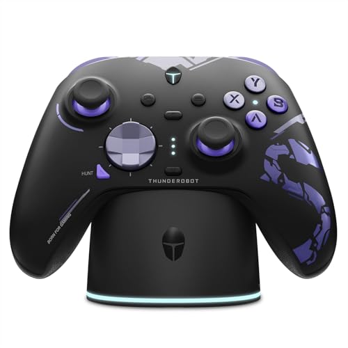 Thunderobot G80 1000HZ Wireless Gaming Controller for NS/PC/iOS/Android with Charging Dock,Hall-effect Adjustable Joystick,Dual-Mode Force-Switch Triggers,Optical Micro Switches,RGB Backlight (Black) - Image 1