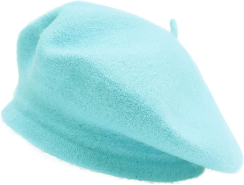 ZLYC Wool French Beret Hat Solid Color Beret Cap for Women Girls - Image 1