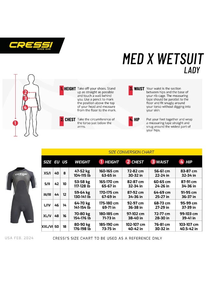 Cressi Med-X shorty Wetsuit 2.5mm Lady - Image 2