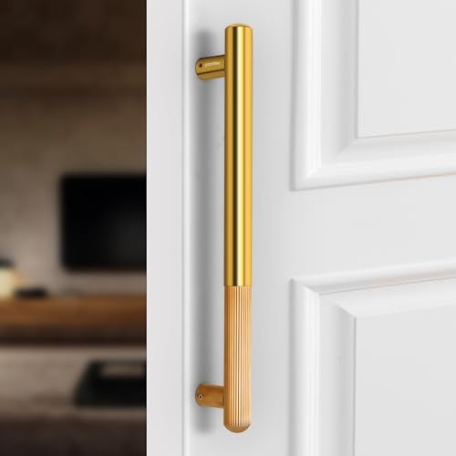 Plantex Door Handle/14 Inch Main Door Handle/Stainless Steel and Aluminium Door Handle/Pull-Push Door Handle/Door Accessories (Pack of 1, Gold) - Image 1