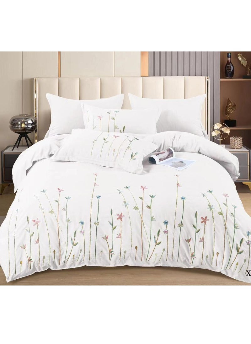 BAIG - Classy Comforter Set King size Tufted Leaf Pattern  Light Weight Textured Whole Piece Fitted Bedding Set, Comforter,Tufted Pillowcase green - Image 1