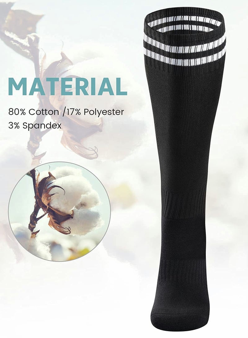 Barakah 3 Pairs Men's Sports Socks Soccer Anti-slip Football Breathable Athletic Rugby Hockey Socks, One Size - Image 4