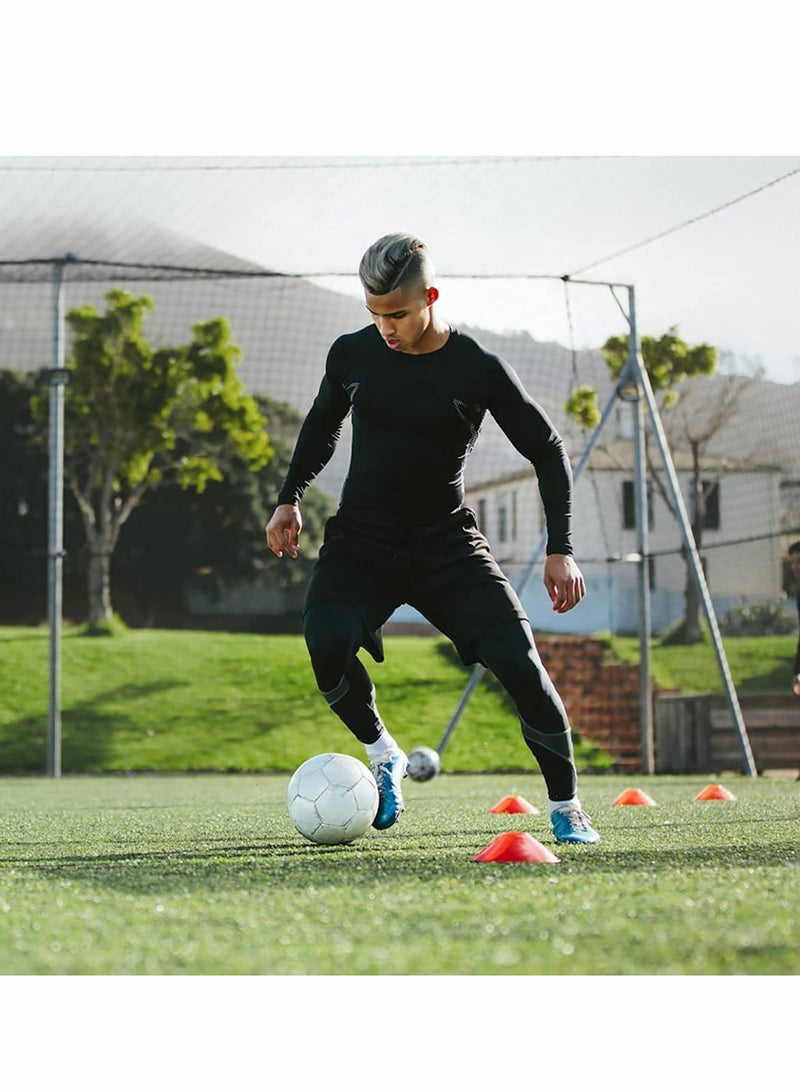 Barakah 3 Pairs Men's Sports Socks Soccer Anti-slip Football Breathable Athletic Rugby Hockey Socks, One Size - Image 3