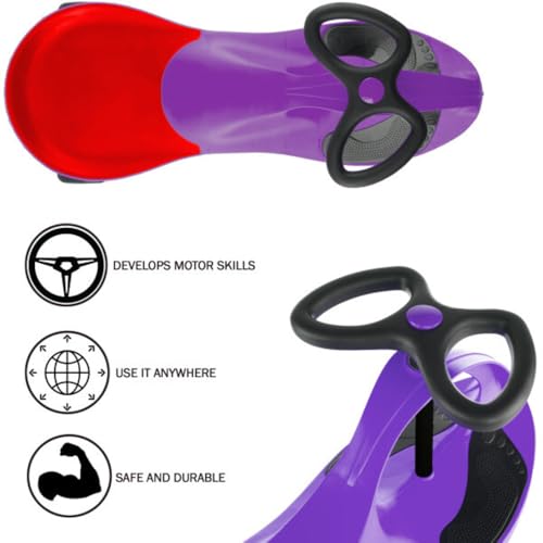 Lil' Rider Wiggle Car Ride On Toy No Batteries Gears or Pedals Twist Swivel Go Outdoor Ride Ons for Kids 3 Years and Up by Lil Rider Purple - Image 5